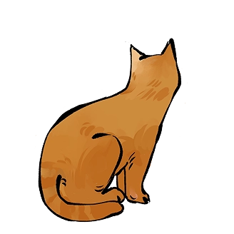 Кот отвернулся